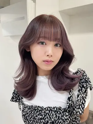 ミディアム loa所属・🦋韓国hair🦋 エクステ店長sakiのヘアスタイル