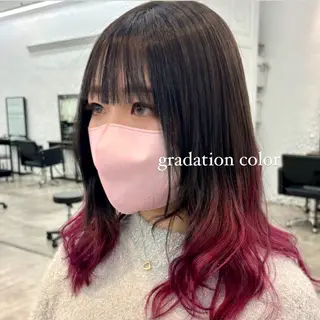 ミディアム カラー ヘアアレンジ ボブ/レイヤー/ 艶髪/HANA💗のヘアスタイル