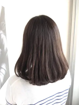 ミディアム カラー エイジングケア特化 美容師✂️山崎竜二のヘアスタイル