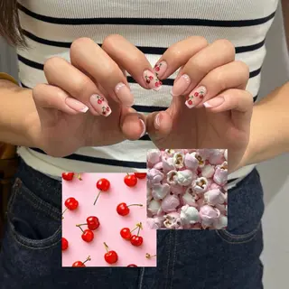 ネイル 𝙉𝙖𝙤🍓꒦꒷ Y2K / 韓国風のネイルデザイン