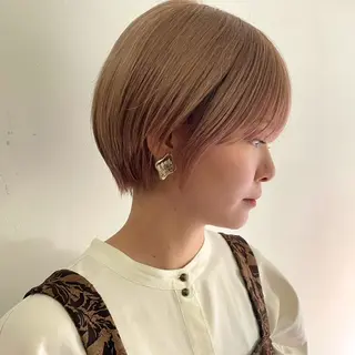 ショート ミルクティーベージュ 🩰🤎miharuのヘアスタイル