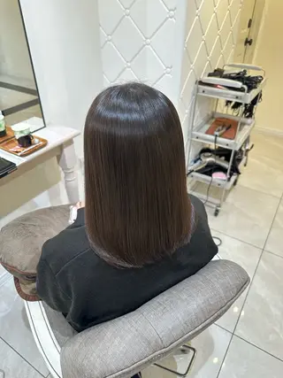 セミロング パーマ 小島嵩人 縮毛矯正 髪質改善のヘアスタイル