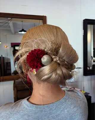 ロング ヘアアレンジ パーマ🐾 ストカール🌷川原のヘアスタイル