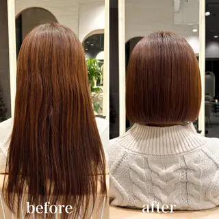 ショート 💖ボブ/髪質改善 顔周りレイヤー/ユイのヘアスタイル