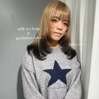 ロング カラー ハイトーン/ボブ /HBL/AYUNAのヘアスタイル