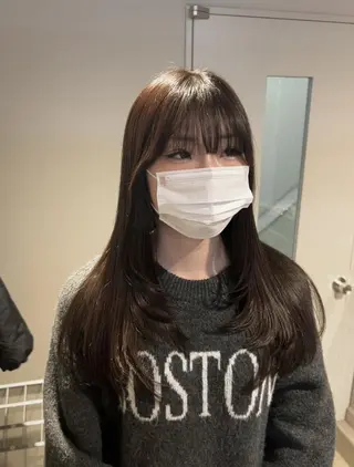 カラー 🥯縮毛/レイヤー/ ベージュヘア🥯のヘアスタイル