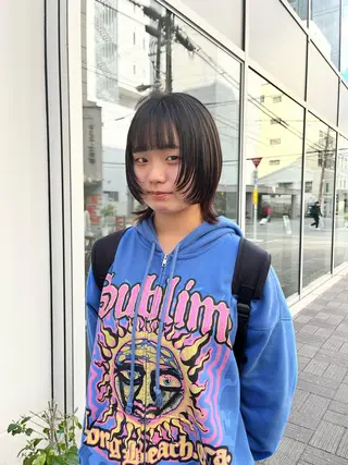 ミディアム ショート/パーマ/ カラー/FUKOのヘアスタイル