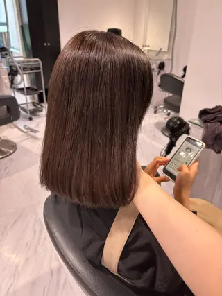 ミディアム カラー 表参道♡暗髪^ྀི 艶カラー♡アユミのヘアスタイル