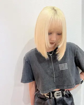 ミディアム カラー 心斎橋/ブリーチ minamiのヘアスタイル