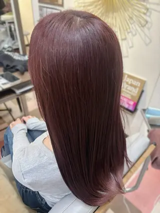 セミロング カラー 本多 奏音のヘアスタイル