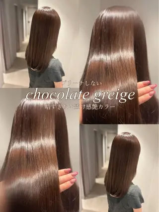 セミロング カラー 髪質改善カラー ブラウン🤎YUMEのヘアスタイル