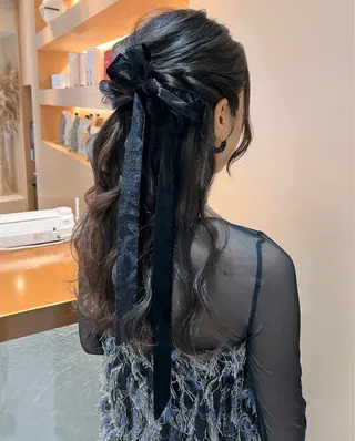 ロング カラー ヘアアレンジ ✨カチモリ✨レイヤー 韓国ヘア🇰🇷ゆいのヘアスタイル