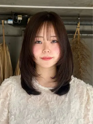 ミディアム ショートカット 募集🌿‬村岡夢咲のヘアスタイル