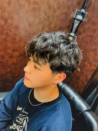 ショート パーマ HIRO  GINZA   PREMIUMBARBER パレスホテル東京店所属・行平 成穂のヘアスタイル