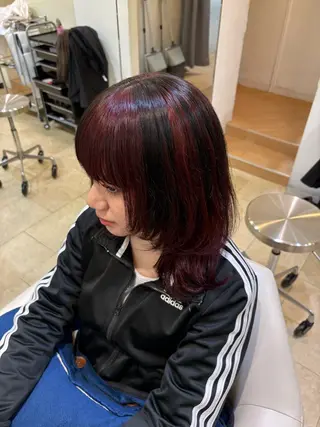 ミディアム カラー あいり 福岡美容師のヘアスタイル