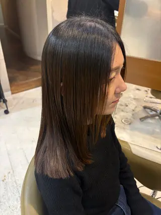 ミディアム 堂面 宙希のヘアスタイル