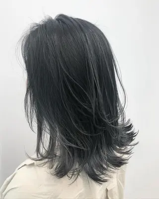 ミディアム カラー パーマ 【公式】amble luxe池袋東口🩷のヘアスタイル