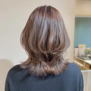 ミディアム カラー On所属・顔まわりカット🌟 くびれヘア/寺門遥輝のヘアスタイル