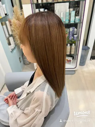 ミディアム カラー パーマ 堀井 凌平のヘアスタイル