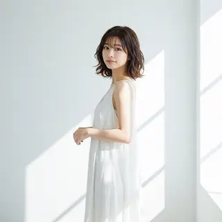 ミディアム ✂︎ ｼﾝﾀｸ ✂︎のヘアスタイル