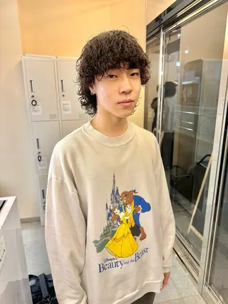 パーマ メンズ amble luxe 伊畑優希のヘアスタイル