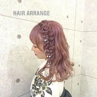 セミロング カラー ヘアアレンジ .. meiのヘアスタイル