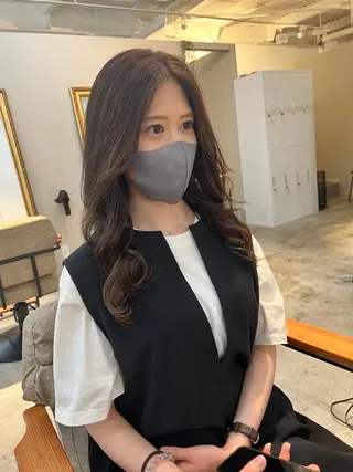 セミロング カラー 【髪質再整&黄砂除去 カラー】⚜️ぐっちのヘアスタイル