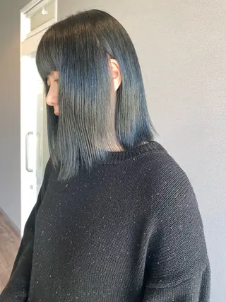 セミロング カラー 似合わせカラーパーマ 🌿kitin米川のヘアスタイル