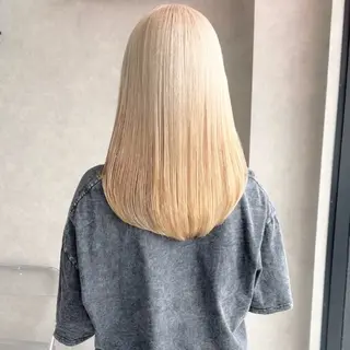 セミロング カラー はちすか るかのヘアスタイル