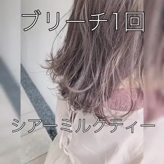 ミディアム カラー ヘアアレンジ 外苑前NO.1艶髪 透明感カラーのヘアスタイル