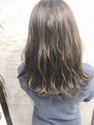 ミディアム カラー ケアブリーチ /髪質 改善/古橋圭史郎のヘアスタイル
