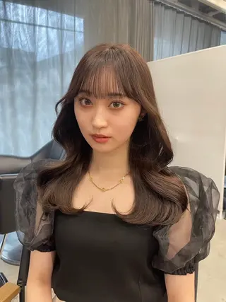 セミロング カラー 🖤韓国艶髪 RINA🖤のヘアスタイル