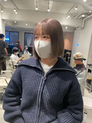 ミディアム カラー スパイラルパーマ 🌐hina⭐️のヘアスタイル