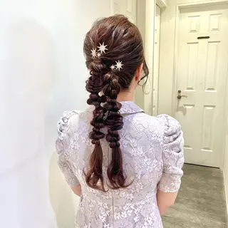 ヘアアレンジ ハイトーンカラー/ 長さだし🐇きょうかのヘアスタイル