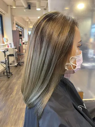 セミロング カラー メンズスタイル /メンズパーマ/須藤のヘアスタイル