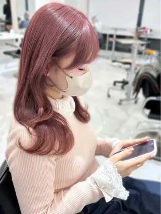 ロング カラー 盛れる顔周り🤍渋谷 Risa🎀のヘアスタイル