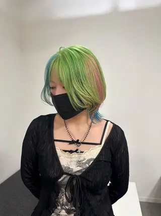 カラー 抜け感ヘア໒꒱ブリー チ໒꒱chihanaのヘアスタイル