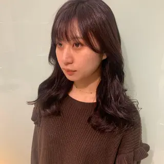 ミディアム タンバルモリパーマ 礒井メンキのヘアスタイル