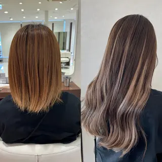 カラー nehus nagaoka所属・🖤複雑履歴ブリーチ Mizuki 🖤のヘアスタイル