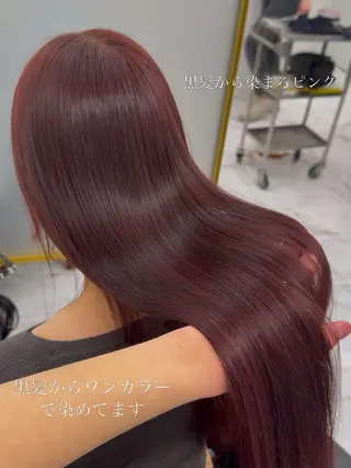 ロング カラー 🍒暖色🍒ブリーチ なしカラー/たくみ。のヘアスタイル