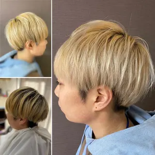 ショート カラー glosstokyo所属・縮毛矯正技師須藤玲人 髪質改善師ゴトウのヘアスタイル