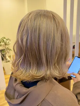 ミディアム カラー ヘアアレンジ Design Color🐰アユミのヘアスタイル