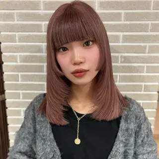 ミディアム レイヤーカット⭐️ ブリーチ桑原 日花理のヘアスタイル