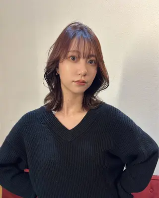 セミロング レイヤーカット/髪質 改善/Hayatoのヘアスタイル