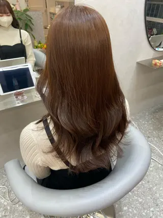 ロング カラー 新宿/韓国ヘア 中明度カラー/かやのヘアスタイル