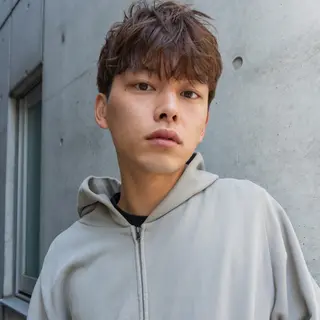 ショート カラー パーマ メンズ ニュアンスデザイン/ SHOUTOのヘアスタイル