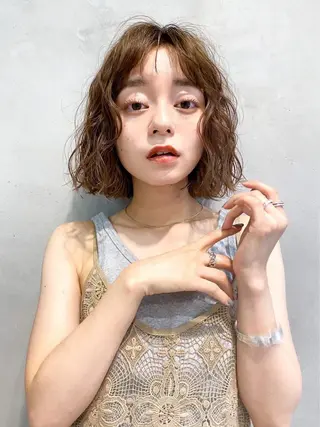 ミディアム カラー パーマ 🌼褒められヘア🌼 kaoのヘアスタイル