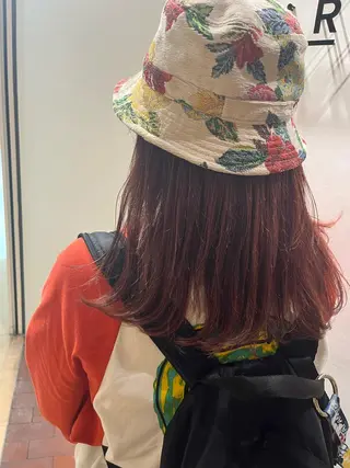 ミディアム カラー マンツーマン 縮毛矯正/マユコのヘアスタイル