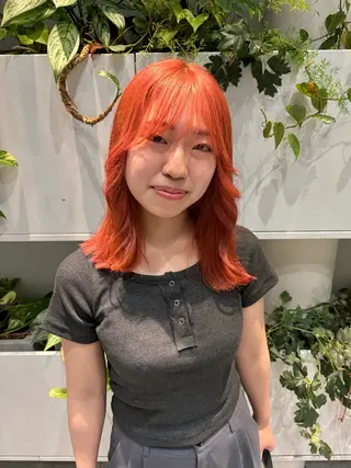 ミディアム カラー くさかみさき🌼暖色 /耳つぼ/オタク🌼のヘアスタイル