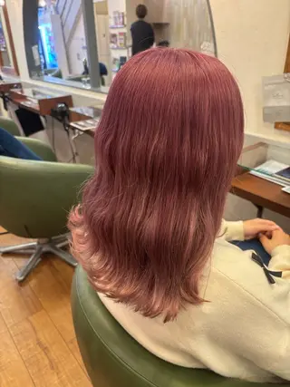 セミロング カラー 加藤 つばさのヘアスタイル